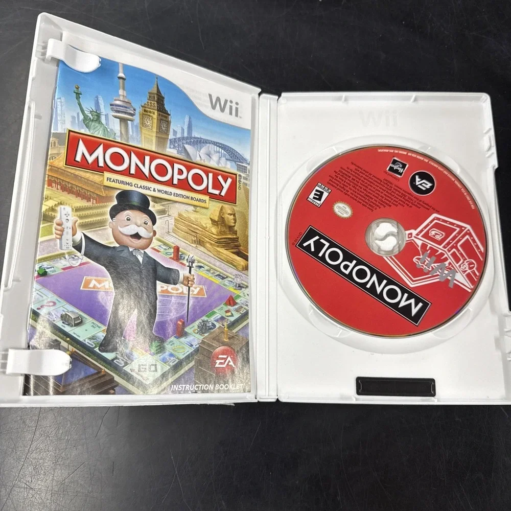 Wii Monopoly (Nintendo Wii, 2008) Complete With Manual CIB